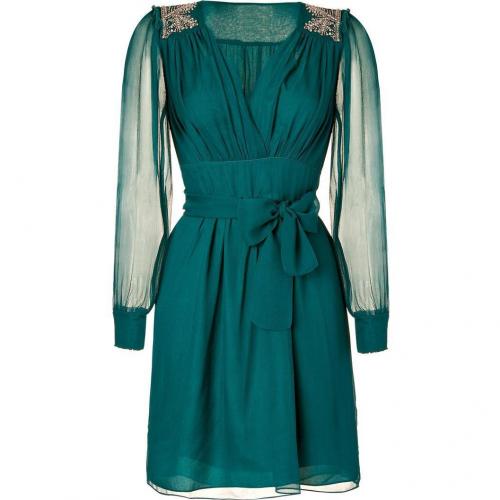 Hoss Intropia Dark Turquoise Silk Dress