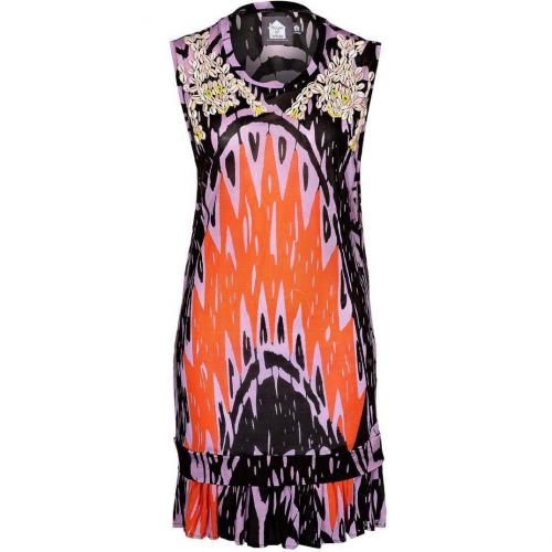 House of Wilde Kozmic Blues Jerseykleid primitive print black/orange 