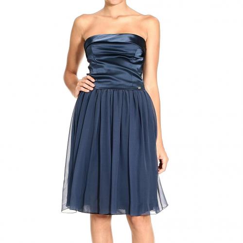 Iceberg Satin chiffon skirt strapless dress
