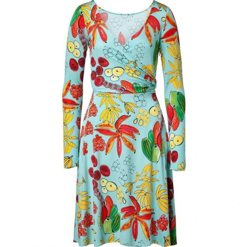 Issa Azure Silk Jersey Wrap Dress