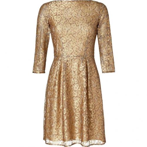 Issa Gold Lace Babushka Dress