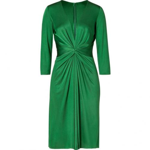 Issa Green 3/4 Sleeve Gathered Silk Jersey Dress for STYLEBOP.com
