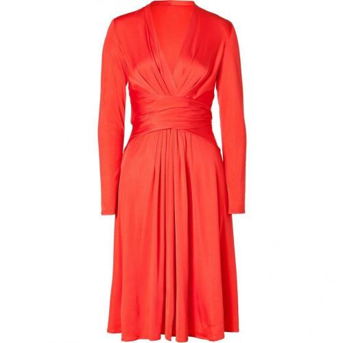 Issa Tomato Wrap Silk Jersey Dress