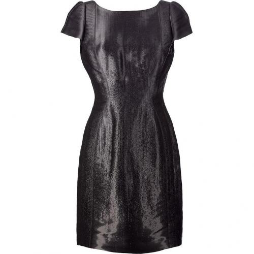 J Mendel Iron Degrade Jaquard Capsleeve Dress