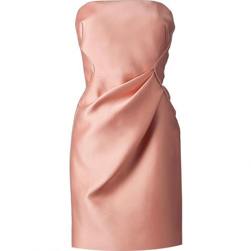 J Mendel Sunset Amber Satin Strapless Dress