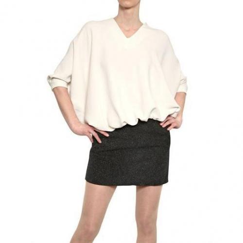 Jay Ahr Jersey Und Laminiertes Leder Kleid