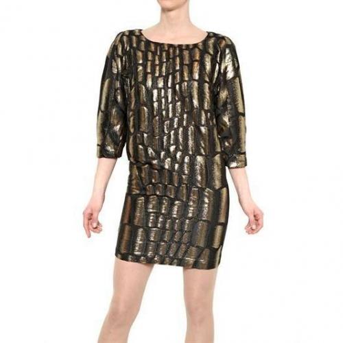 Jay Ahr Seiden Brocade Kleid