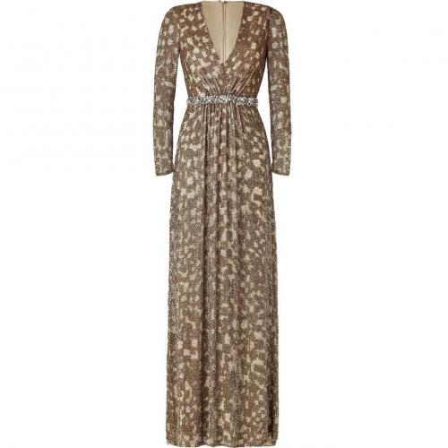 Jenny Packham Gold Sequin Gown