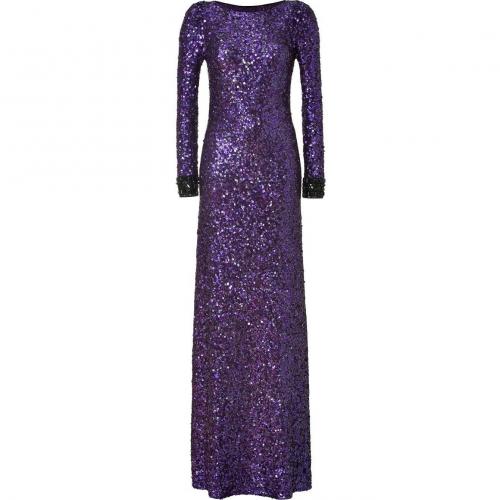 Jenny Packham Sparkling Violet All-Over Sequin Dress
