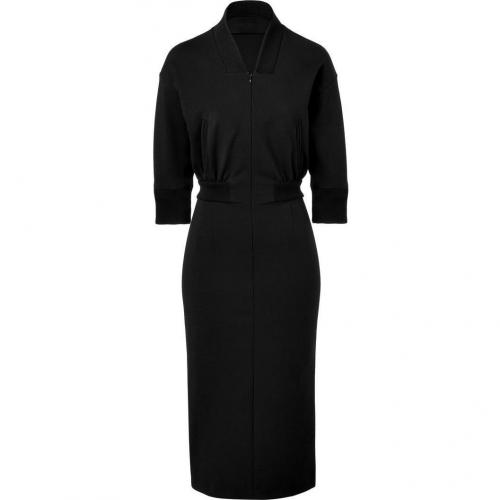 Jil Sander Black Stretch Wool Dress