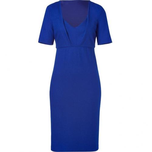 Jil Sander Blue Stone Short Sleeve Sheath Dress