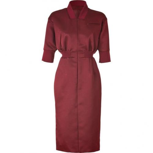 Jil Sander Cardinal Satin Silk Promise Shirtdress