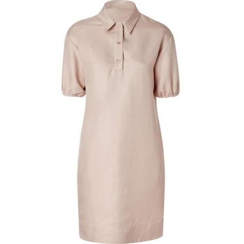 Jil Sander Navy Blush Silk Shirtdress