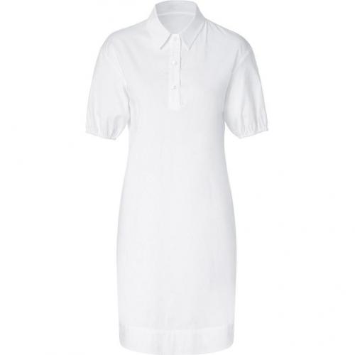 Jil Sander Navy White Cotton Stretch Shirtdress