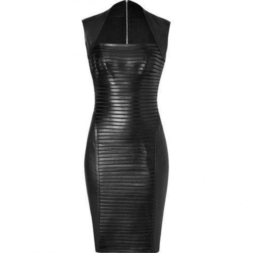 Jitrois Black Stretch Leather Dress
