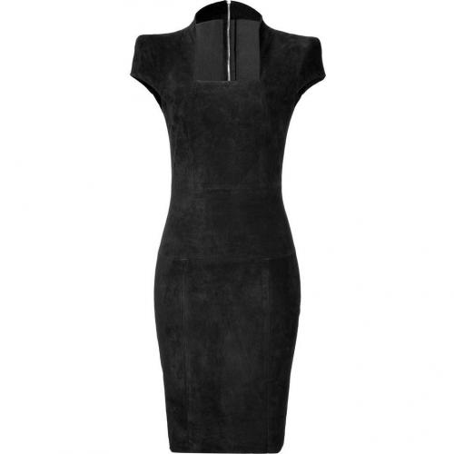 Jitrois Black Suede Gattaca Dress