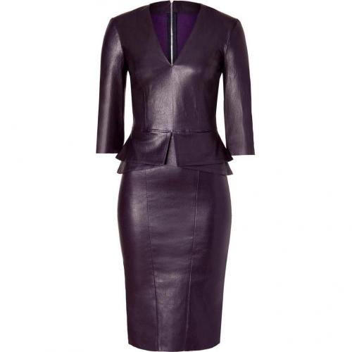 Jitrois Midnight Purple Stretch Leather Dress