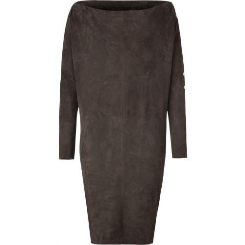 Jitrois Rifle Green Dolman Leather Dress