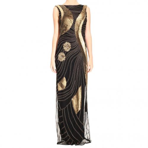 John Richmond Long sleeveless embroidery dress