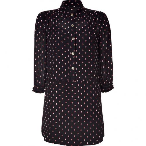 Juicy Couture Black Yorkshire Silk Shirt Dress