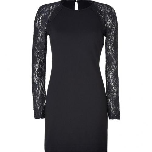 Juicy Couture Pitch Black Ponte and Lace Dress