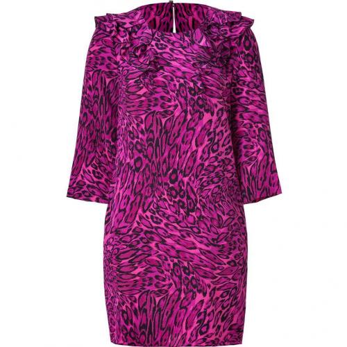 Juicy Couture Royal Purple Leopard Print Silk Dress