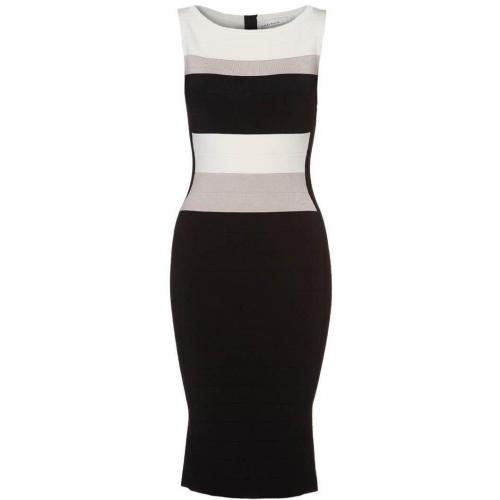 Karen Millen Strickkleid black multi 