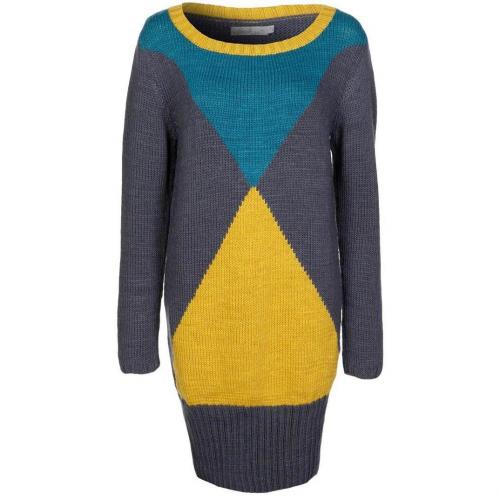 Komodo Iris Strickkleid charcoal/petrol 