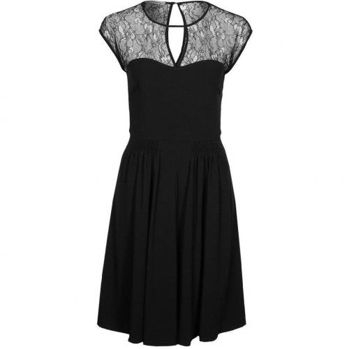 Kookai Jerseykleid black mit Spitze 