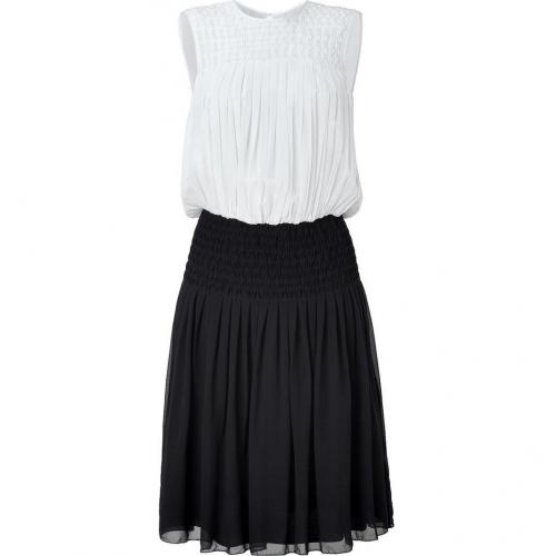 LAgence Black&White Combo Silk Dress
