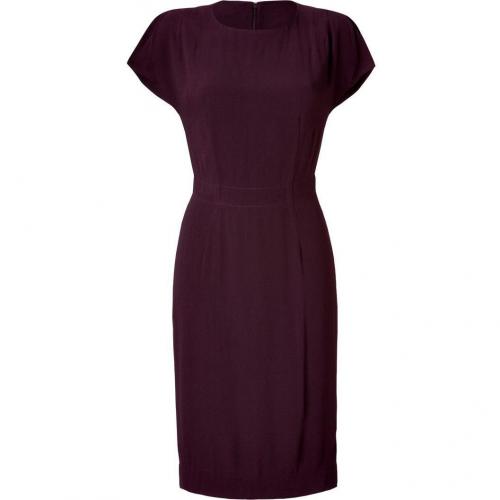 LAgence Bordeaux Crepe Dress with Split Sleeves