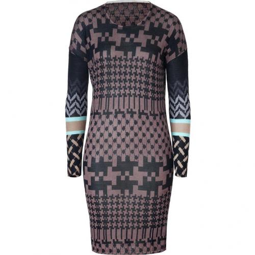 Lala Berlin Black/Brown Wool Knit Ellen Dress