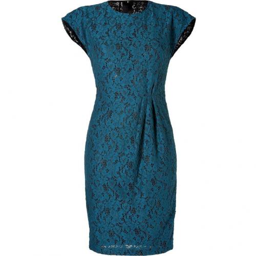 LWren Scott Teal Kimono Lace Dress