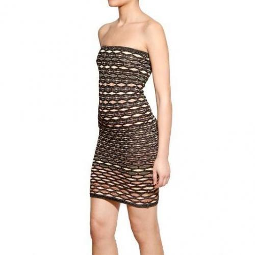 M Missoni Jacquard Lurex Strick Schlauchrock/Kleid