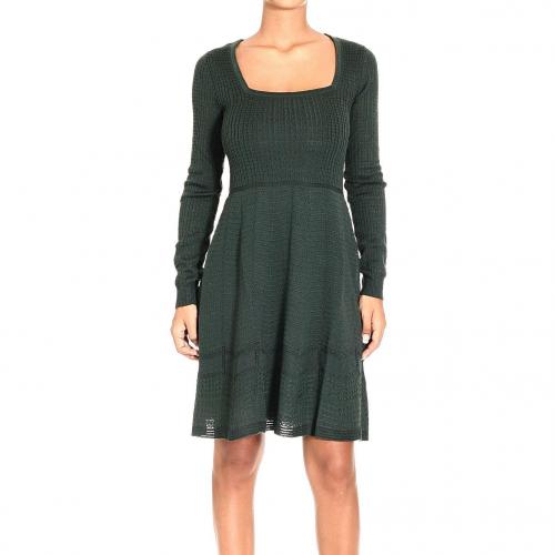 M Missoni Long sleeve squared collar dress