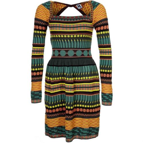M Missoni Strickkleid grün/gelb 