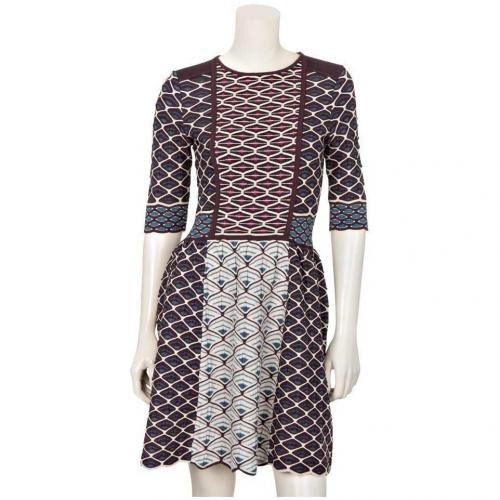 M Missoni Strickkleid Rot Muster