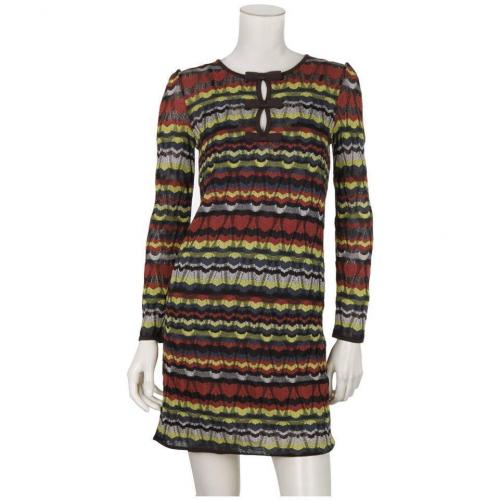 M Missoni Strickkleid Rot Streifen