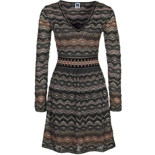 M Missoni Strickkleid schwarz/gold/pink 