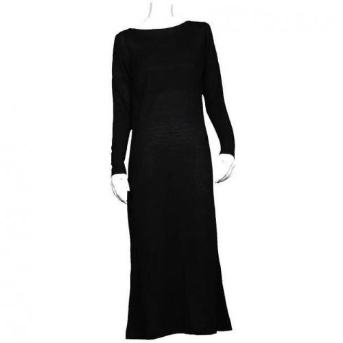 Mads Norgaard Maxi-Strickkleid schwarz