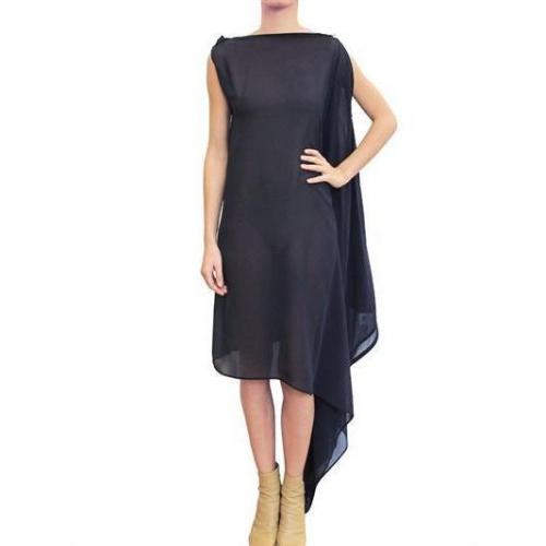 Maison Martin Margiela Seiden Georgette Zip Kleid