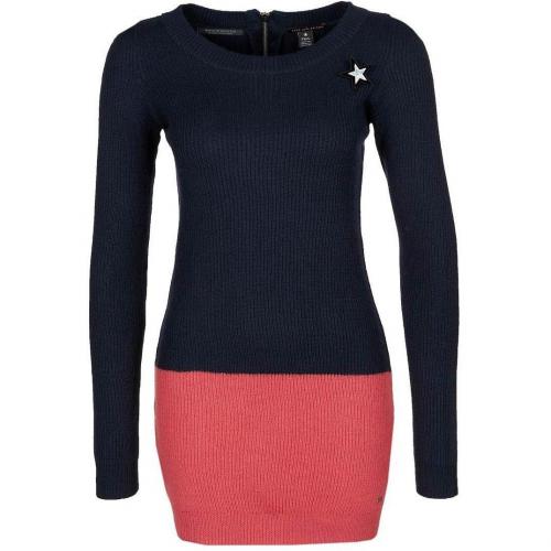 Maison Scotch Strickkleid navy/coral 