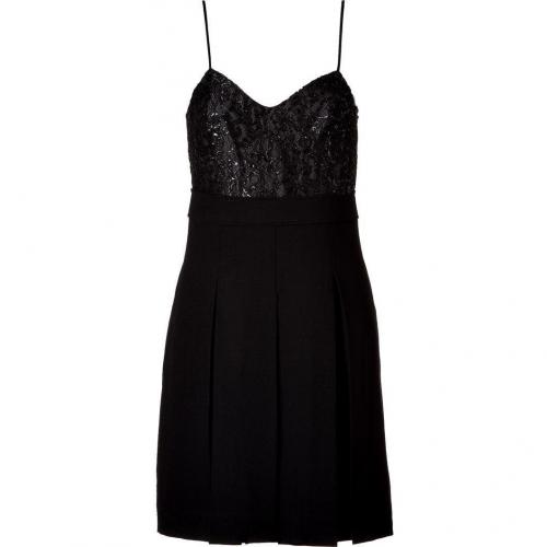 Marc by Marc Jacobs Black Pleated Wool Crepe Dress