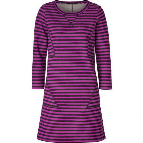 Marc by Marc Jacobs Black/Violet Striped Terry Ben Dress