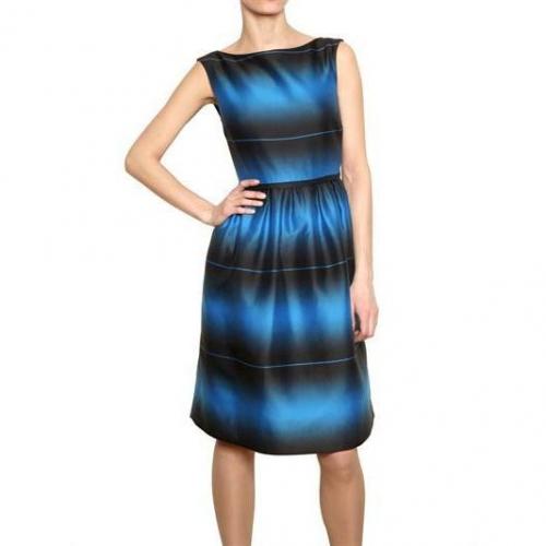 Marc By Marc Jacobs Faded Gestreiftes Mattes Seiden Twill Kleid