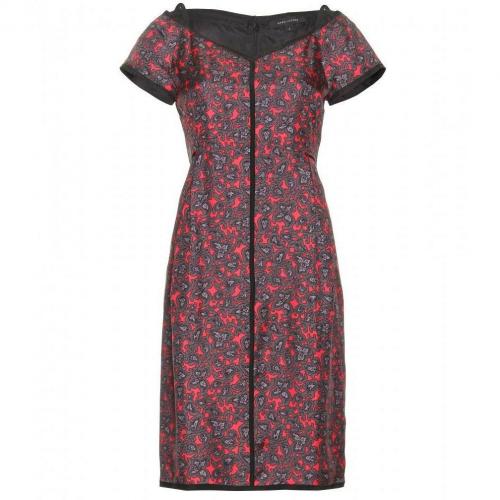 Marc Jacobs Kleid Aus Seidentwill Rot