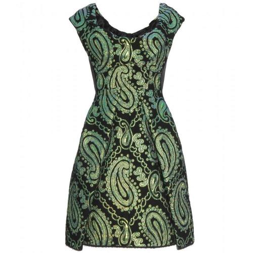 Marc Jacobs Lindsay Metallic-Jacquard-Kleid