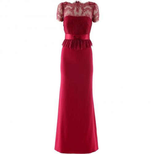 Marchesa Notte Red Lace Evening Gown