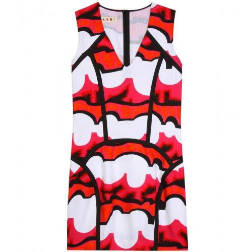 Marni Graphic Print Linen Dress