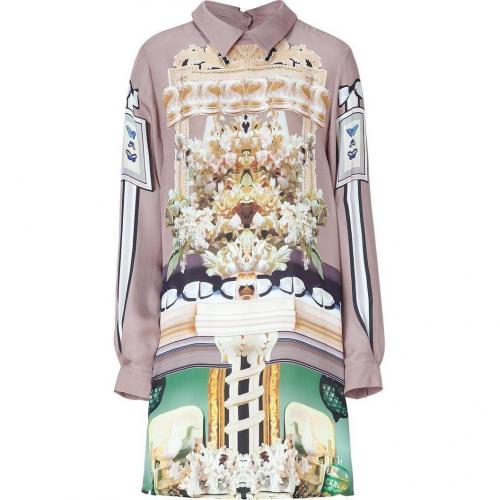 Mary Katrantzou Darjeeling/Jade Silk Georgette Shirtdress